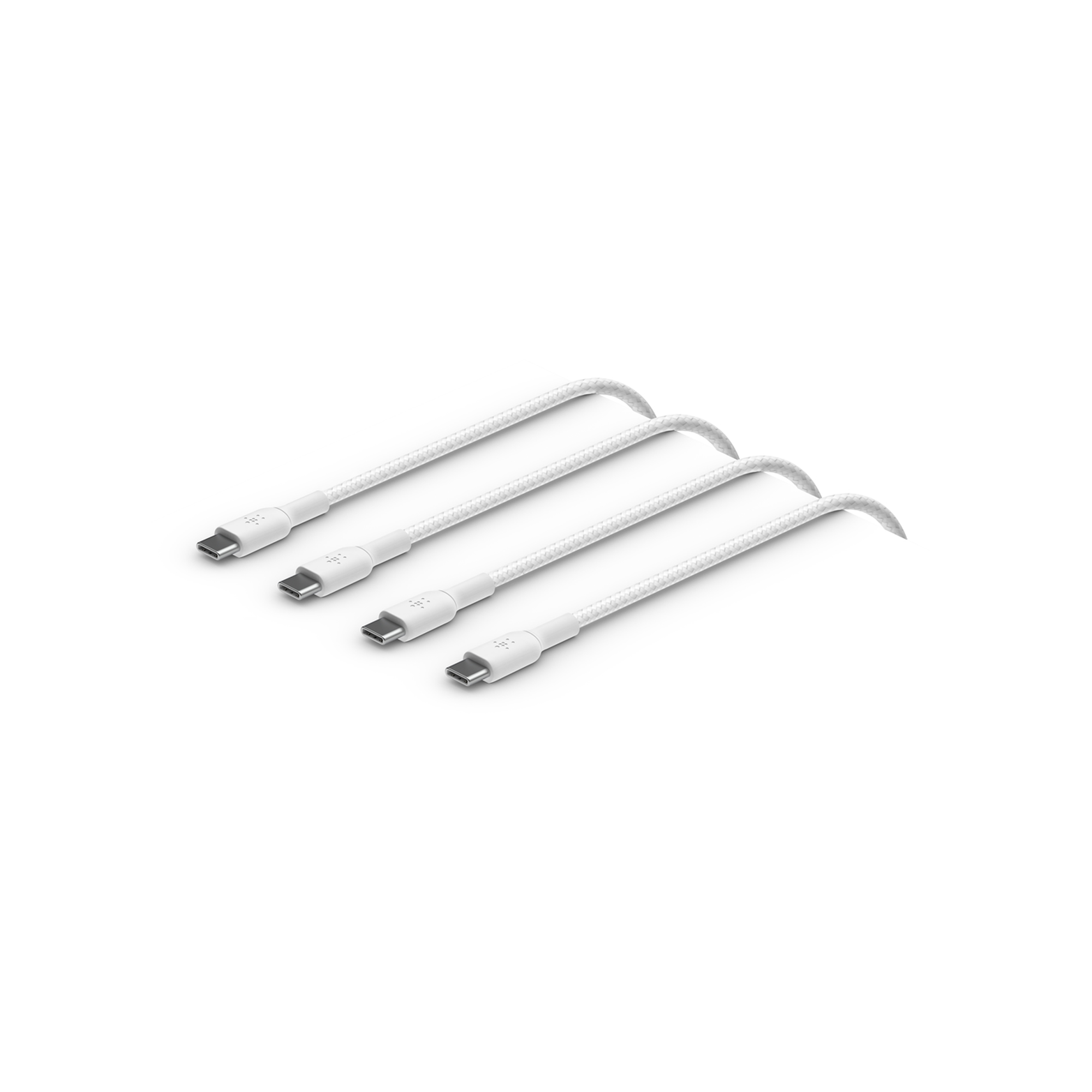 Belkin Boost charger Braided USB-C to USB-C Cable 60W 1m-2 packs – White